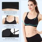 Neteson női sportmelltartó keresztpántos fekete - outlet termék