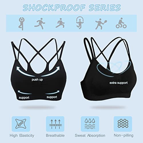 Neteson női sportmelltartó keresztpántos fekete - outlet termék