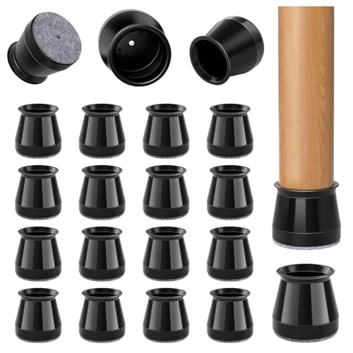 Védőkupakok szék lábakhoz filccel, gumis szék lábvédők, filc pad, bútor alátét - outlet termék