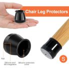Védőkupakok szék lábakhoz filccel, gumis szék lábvédők, filc pad, bútor alátét - outlet termék