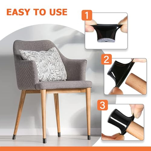 Védőkupakok szék lábakhoz filccel, gumis szék láb kupakok, filc pad, bútor alátét - outlet termék