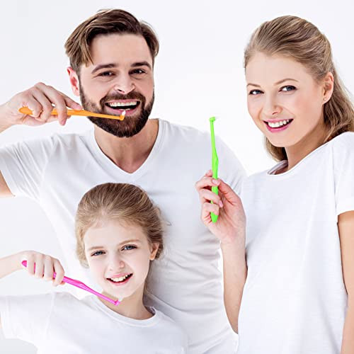 Ouligay 4 darabos fogkefe készlet zöld, kék, narancs, rózsaszín - outlet termék