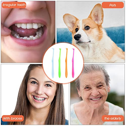 Ouligay 4 darabos fogkefe készlet zöld, kék, narancs, rózsaszín - outlet termék