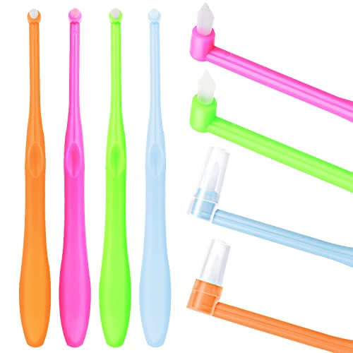 Ouligay 4 darabos fogkefe készlet zöld, kék, narancs, rózsaszín - outlet termék