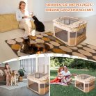 ALLSOPETS összecsukható kisállat játszótér, hordozható macska-kutya ketrec - outlet termék