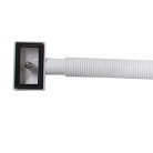 Talea QY012C019-K PP fehér cső 330 mm túlfolyócső konyhai mosogatóhoz 63,5 x 40 mm - outlet termék
