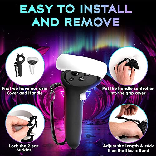 Auyuiiy kontroller markolat Meta Oculus Quest 2-hez hosszabbított markolat, egyszerű - outlet termék