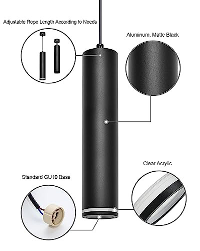 BOYIR Pendelleuchte modern hengeres fekete függőlámpa, magasságban állítható - outlet termék