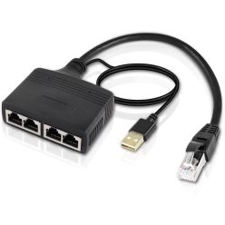   XMSJSIY Ethernet elosztó 1 férfi 4 női hálózati adapter 100Mbps - outlet termék