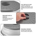 Tomoyuki mikrohullámú sütő fedél 2 darabos, összecsukható, gőzlyukakkal - outlet termék