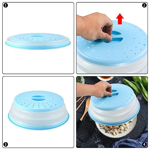 Tomoyuki mikrohullámú sütő fedél 2 darabos, összecsukható, gőzlyukakkal - outlet termék