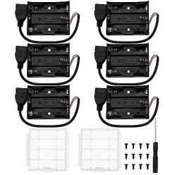   KUOQIY 3 x 1.5V AA elem tartó USB aljzattal 6 darabos, 2 darabos műanyag elem tároló - outlet termék