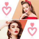 Neon női szív fülbevaló akril karika vintage - outlet termék