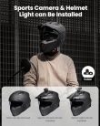 ILM Z302 motorkerékpár sisak napellenzővel matte fekete, L - outlet termék