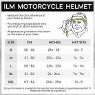 ILM Z302 motorkerékpár sisak napellenzővel matte fekete, L - outlet termék