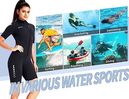 ZCCO férfi shorty neoprén búvárruha 3mm női, elöl cipzáras - outlet termék