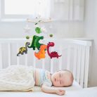 Babaágyra szerelhető fa babaforgó - outlet termék