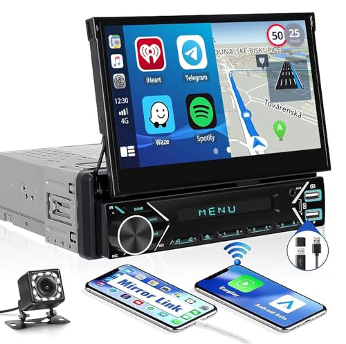 CAMECHO 1 DIN autós rádió 7 hüvelykes, Android, Bluetooth, FM, USB/SD/AUX - outlet termék