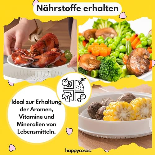 Microwave Steamer gyorsfőző - egészséges és könnyű főzés - zöldségekhez, halhoz és - outlet termék