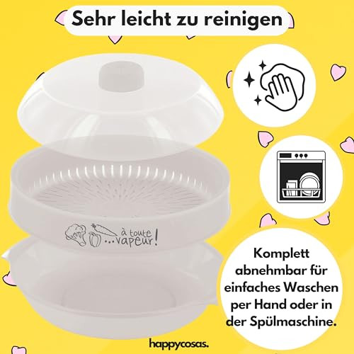 Microwave Steamer gyorsfőző - egészséges és könnyű főzés - zöldségekhez, halhoz és - outlet termék
