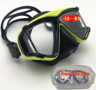 YEESAM rövidlátó búvármaszk dioptriával sárga, -3,5 - outlet termék