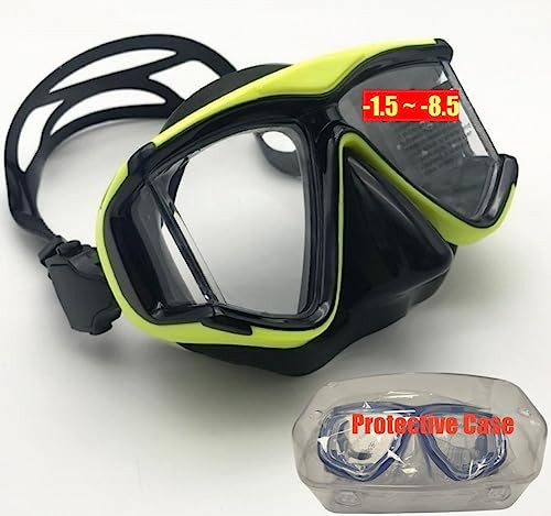 YEESAM rövidlátó búvármaszk dioptriával sárga, -3,5 - outlet termék