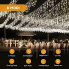 WOWDSGN LED jégcsap fényfüzér, 15 m, 660 LED, időzítővel, 8 mód, IP44 vízálló - outlet termék