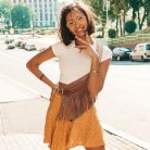 UBOSRE női övtáska vízálló PU bőr állítható pánt - outlet termék