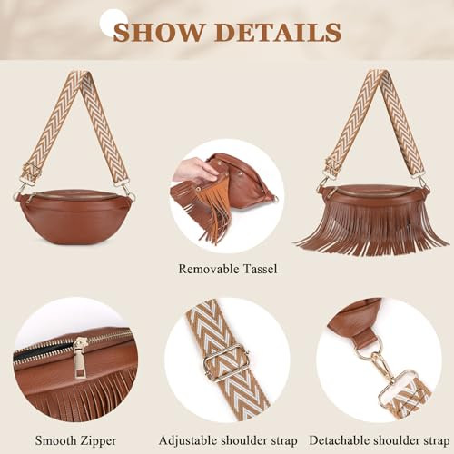 UBOSRE női övtáska vízálló PU bőr állítható pánt - outlet termék