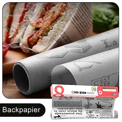 Sütőpapír tekercs 8 m zsírpapír szendvicshez, fehér - outlet termék