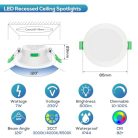 ALUSSO LIGHTING LED süllyesztett lámpa, 230 V, 7 W, dimmelhető, 68 mm, IP44 - outlet termék