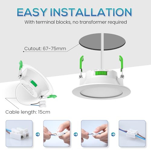 ALUSSO LIGHTING LED süllyesztett lámpa, 230 V, 7 W, dimmelhető, 68 mm, IP44 - outlet termék