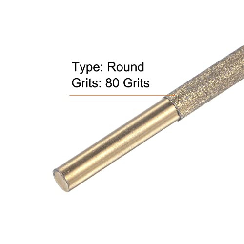 sourcing map gyémánt láncfűrész reszelő 3/16 hüvelyk 4,8mm 80 szemcsés kerek élező - outlet termék