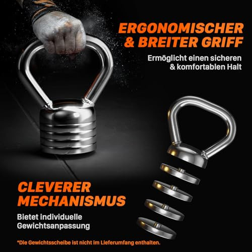 Northdeer acél kettlebell fogantyú 5 kg kompatibilis minden Northdeer súllyal - - outlet termék