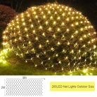 Lichternetz 3x2m 200 LED fényfüzér melegfehér, IP44 vízálló, távirányító, 8 mód - outlet termék