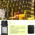 Lichternetz 3x2m 200 LED fényfüzér melegfehér, IP44 vízálló, távirányító, 8 mód - outlet termék