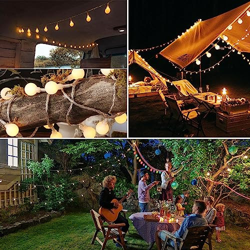 Liyade 15M 120 LED gömb fényfüzér külső, 8 mód és memória funkció, fényfüzér belső - outlet termék