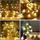 Liyade 15M 120 LED gömb fényfüzér külső, 8 mód és memória funkció, fényfüzér belső - outlet termék