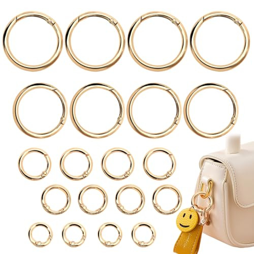 20 darabos kerek karabiner készlet arany - outlet termék