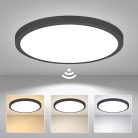 Yafido 28 W LED mennyezeti lámpa radar- és szürkületérzékelővel, 30 cm átmérő, 3000 - outlet termék