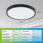 Yafido 28 W LED mennyezeti lámpa radar- és szürkületérzékelővel, 30 cm átmérő, 3000 - outlet termék