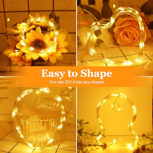 LED tündérfények, elemes, 2x 3 m, 30 LED rézhuzalos tündérfények, időzítővel - outlet termék