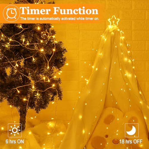 LED tündérfények, elemes, 2x 3 m, 30 LED rézhuzalos tündérfények, időzítővel - outlet termék