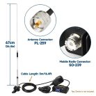 Eightwood Dual Band mobil rádió antenna járművekhez VHF UHF, rozsdamentes, 67 cm - outlet termék
