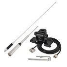 Eightwood Dual Band mobil rádió antenna járművekhez VHF UHF, rozsdamentes, 67 cm - outlet termék