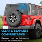 Eightwood Dual Band mobil rádió antenna járművekhez VHF UHF, rozsdamentes, 67 cm - outlet termék
