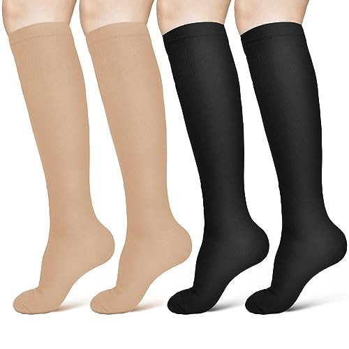 ACWOO kompressziós zokni L/XL, fekete + bézs, 2 pár - outlet termék