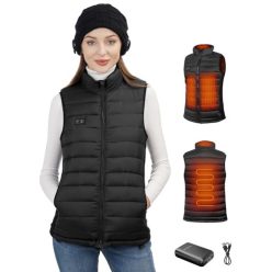   Loowoko női fűthető mellény akkumulátorral téli, USB töltés, 3 hőmérsékletfokozat - outlet termék