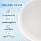 SPUNKYJUNKY kerámia kutyatál bambusz állvánnyal 1800ml, fehér - outlet termék