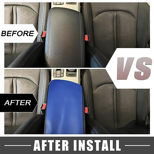 ABSOPRO autó középkonzol kartámasz borító Kia Optima 2016-2020 fekete-kék - outlet termék